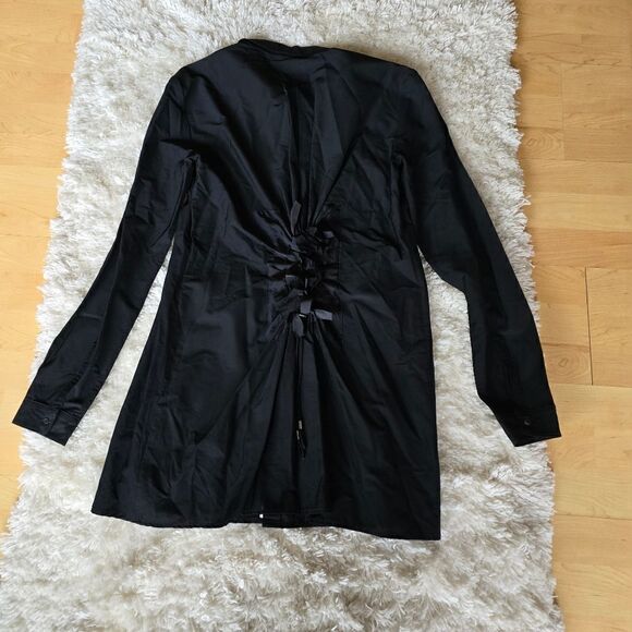 Marithe Francois Girbaud Womens Button Down Top Size 30 Black Medium - Picture 4 of 11
